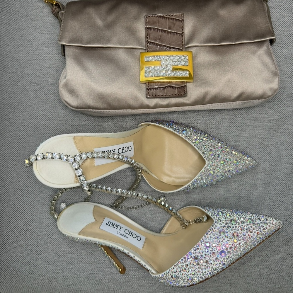 Jimmy Choo crystal Heels